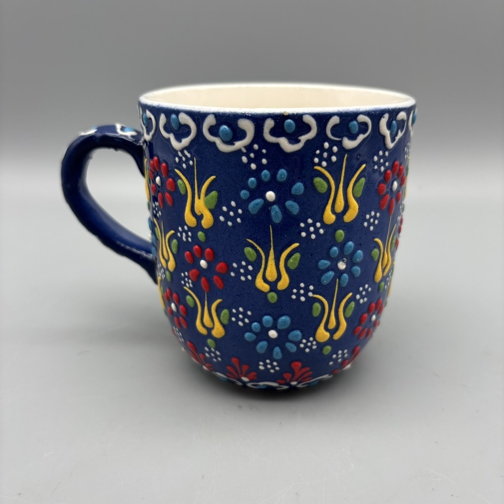 Handmade‎ Turkish Mug Textured Colorful Ceramic Glazed Coffee Cup Myth Arts